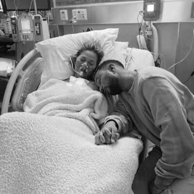 Ron Teigen's daughter Chrissy Teigen with her husband John Legend in hospital after her miscarriage